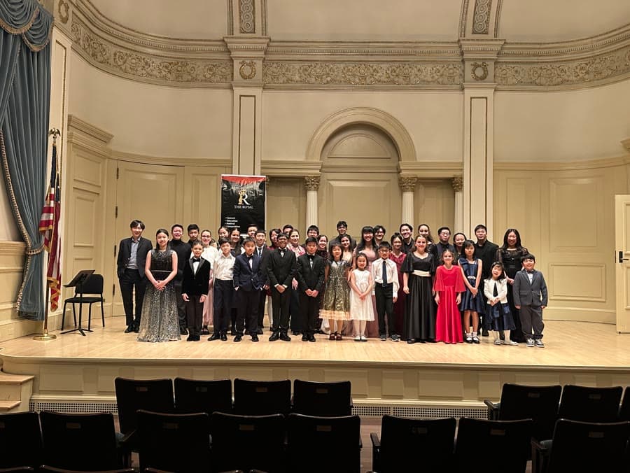 Winners' concert on stage at Carnegie Hall